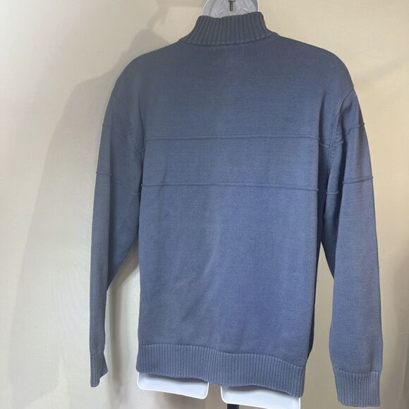 Men' Blue Pendleton Sweater 1/4 Zip Size Medium Blue - Picture 5 of 11